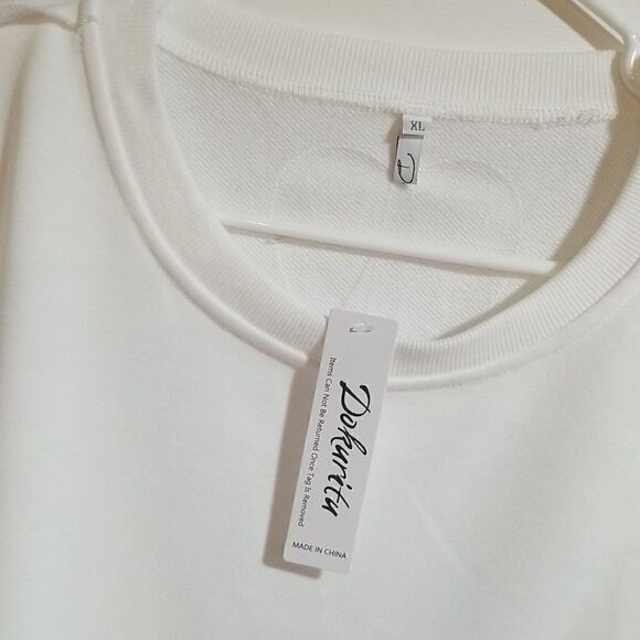 Womens Casual Oversized Sweatshirt Dress Crewneck Long Sleeve Loose Pullover NEW - Picture 2 of 13